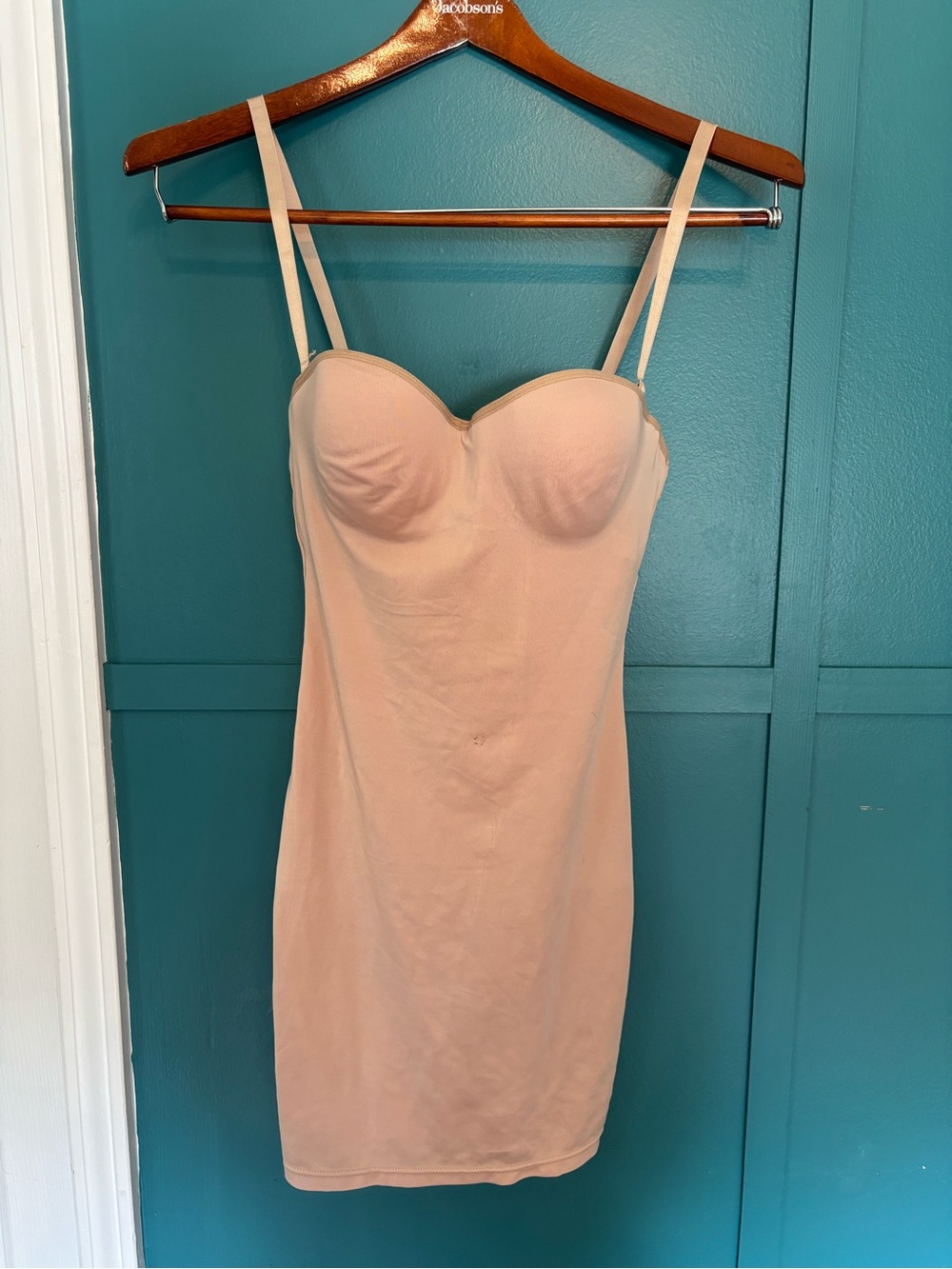 Heavenly Shapewear Nude Slip Dress With Built In Bra Size L